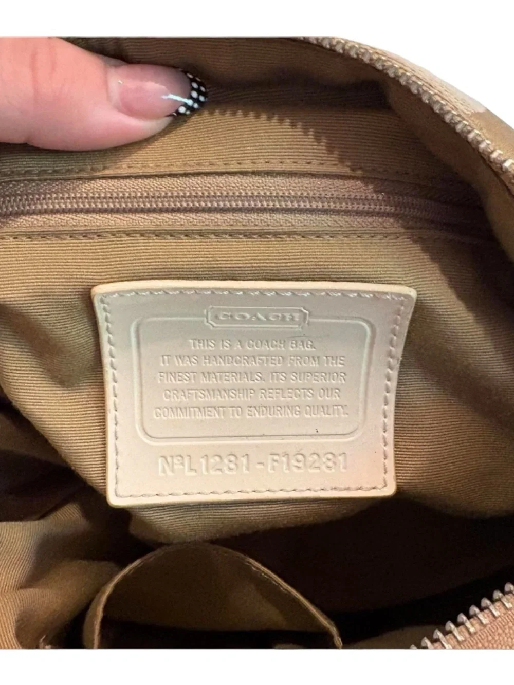 Coach Signature Stripe Convertible Hobo Shoulder Bag Khaki Cream Y2K F19281